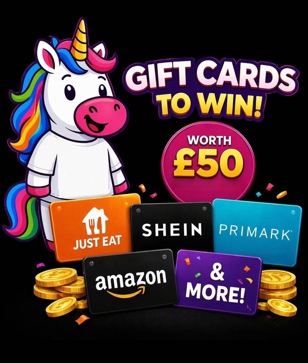 £50 Gift Card (Choose From The List) 💝
